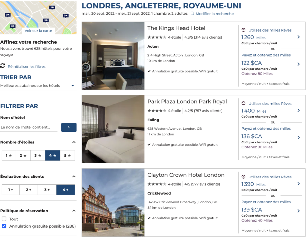 Hotels Air Miles