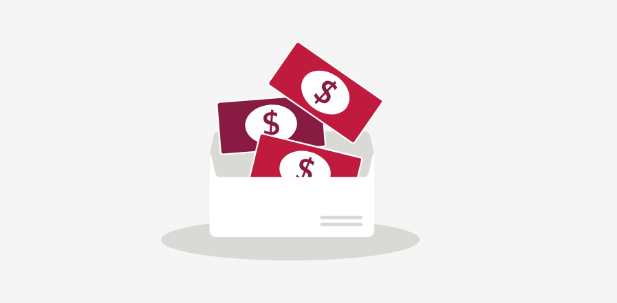 CIBC Adapta Mastercard money in envelope graphic