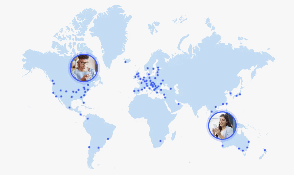 NordVPN world map